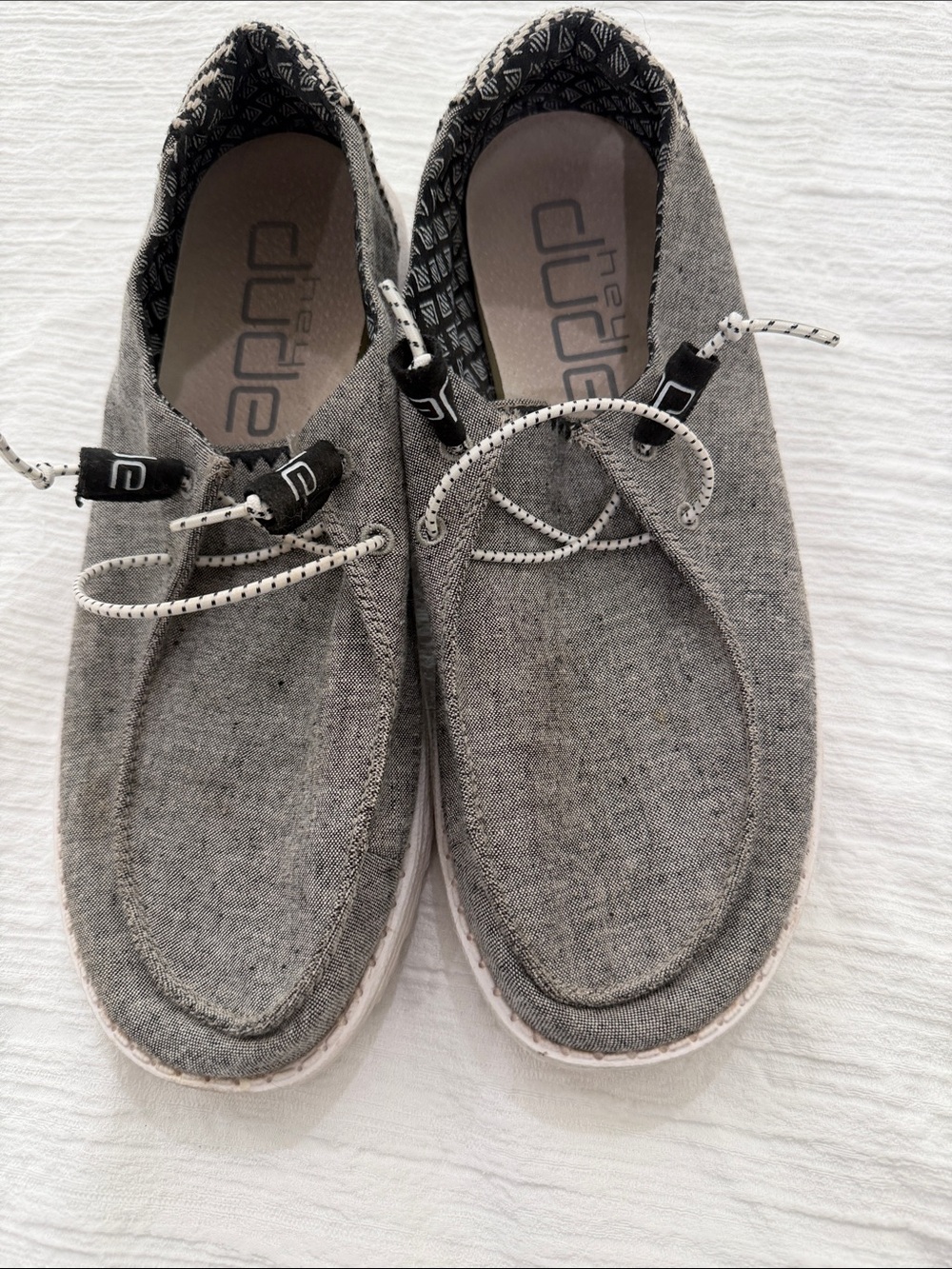 Hey Dude Gray Canvas Casual Sneakers